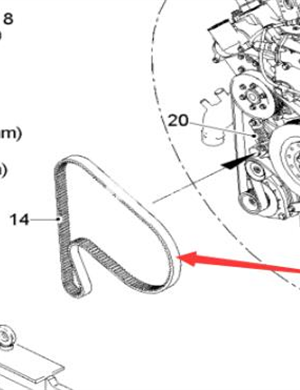 Wirtgen engine belt part number 145048 