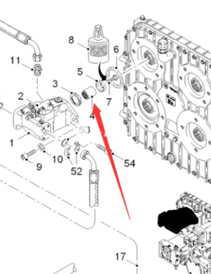 Wirtgen pump connecting liner part number 50432 