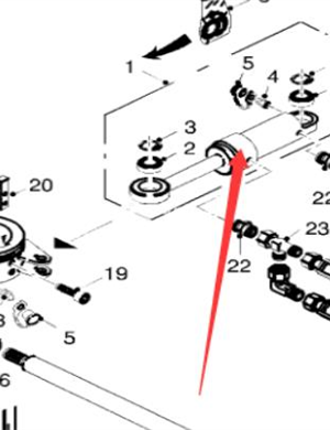 Wirtgen front steering cylinder part number 52725