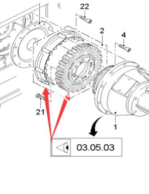 Wirtgen milling hub coupling part number 159243 