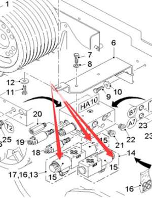 Wirtgen rotary solenoid valve coil part number 2124511 
