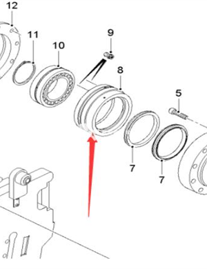 Wirtgen milling hub bearing housing part number 2343910