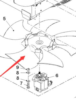 Wirtgen cooling fan part number 2546596