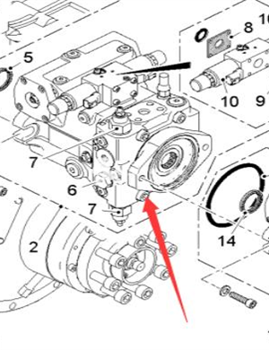Wirtgen walking pump part number 2348867 