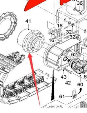 Wirtgen walking reducer part number 2054527 