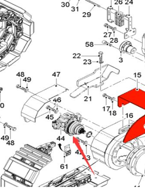 Wirtgen track walking motor part number 2345524 