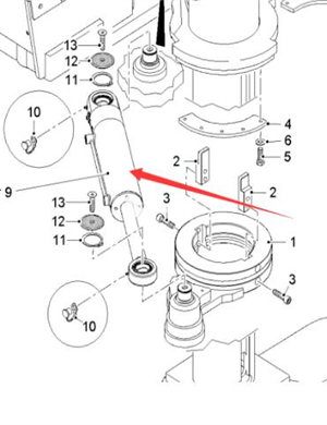  Wirtgen active leg cylinder part number 2365127 