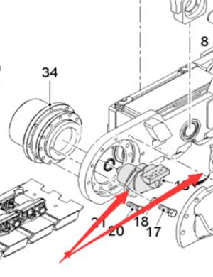 Wirtgen track walking motor part number 24316 