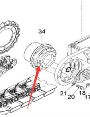 Wirtgen right rear walking motor reducer part number 187884