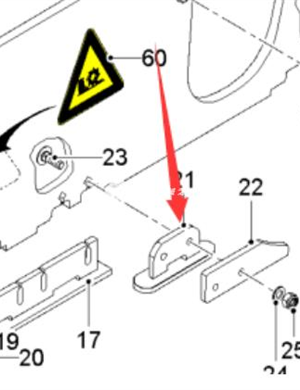 Wirtgen protective device slide rail part number 2111404