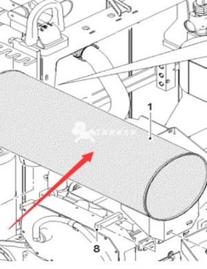 Wirtgen muffler part number 2149159 
