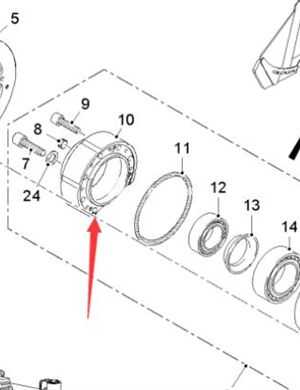  Wirtgen milling hub bearing housing part number 174212 