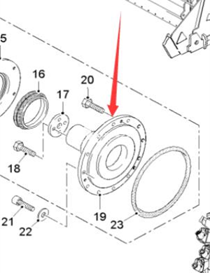 Wirtgen milling hub bearing axis part number 174220
