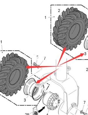 Wirtgen tire part number 174912