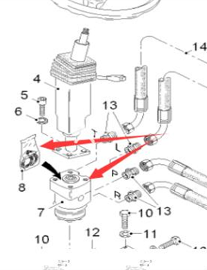 Wirtgen steering gear part number 163673