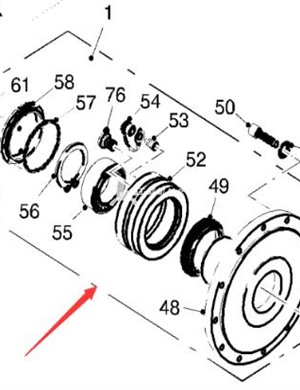 Wirtgen milling hub movable bearing part number 155401 
