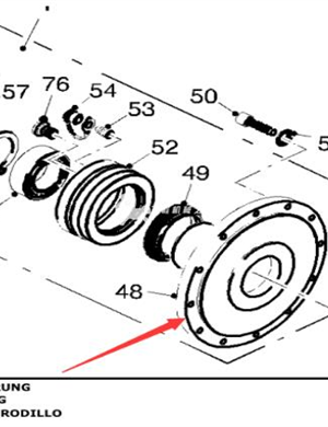 Wirtgen milling hub bearing axis part number 155360