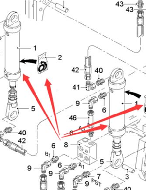  Wirtgen milling drum lifting cylinder repair kit part number 84380