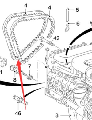  Wirtgen engine belt part number 40417 