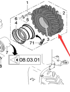 Wirtgen tire part number 131453 