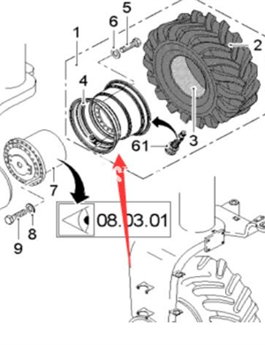 Wirtgen wheel hub part number 148511