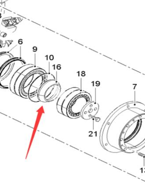 Wirtgen spacer ring part number 174224