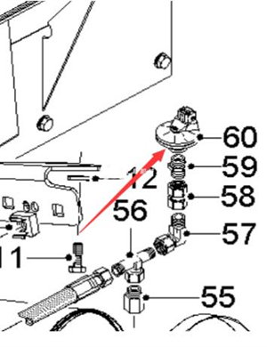 Wirtgen air filter blockage indicator part number 2359509 