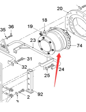 Wirtgen feeder motor part number 77003