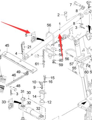Wirtgen feeding belt swing oil cylinder part number 172085 
