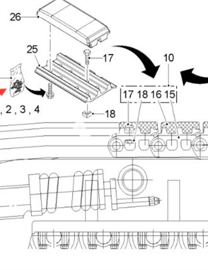 WIRTGEN screw kit part number 2103002