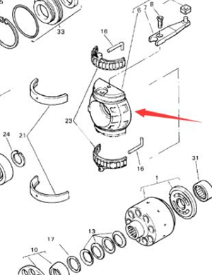 BOMAG inclined plate part number 05800557 