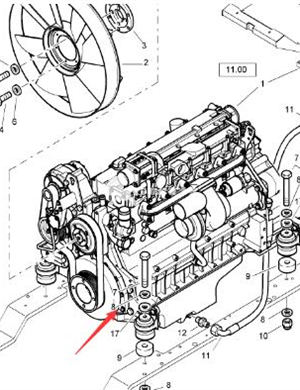 BOMAG diesel engine assembly part number 05701057  