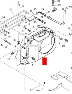 BOMAG engine water tank part number 05903295 