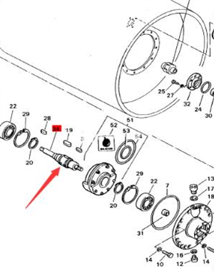 BOMAG vibration shaft part number 50010510