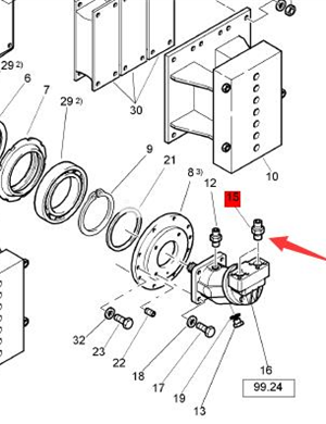 BOMAG oil pipe joint part number 05540021