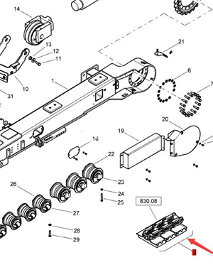 BOMAG Track Chain Assembly Part Number 058701710