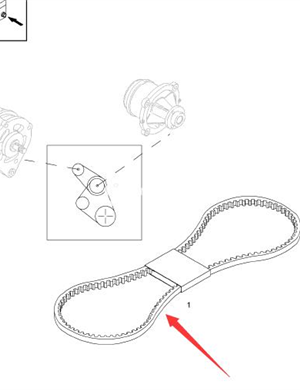 BOMAG generator belt part number 05729461 
