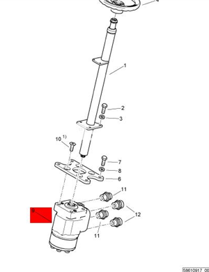 BOMAG steering gear part number 05905004 