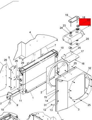    BOMAG auxiliary water tank cover part number 05903326 