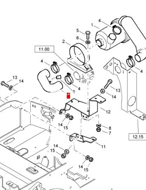 BOMAG engine intake pipe part number 88010501