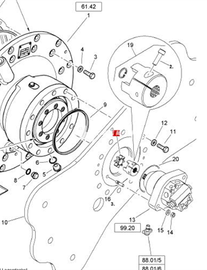  BOMAG vibration coupling plum petal part number 05615205 