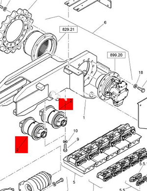 BOMAG support wheel part number 83630065
