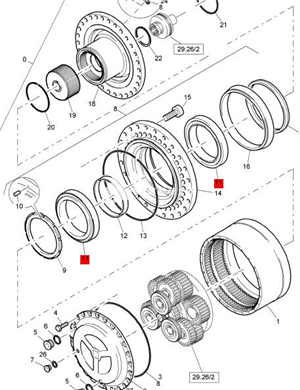  BOMAG reducer bearing part number 05901464 