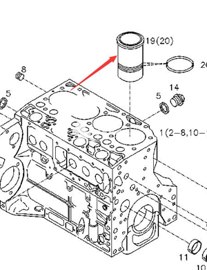 BOMAG engine cylinder liner part number 05715243 