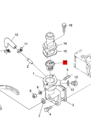 BOMAG thermostat part number 05740812 