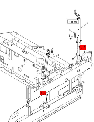 BOMAG edge plate pull rope part number D2580155 