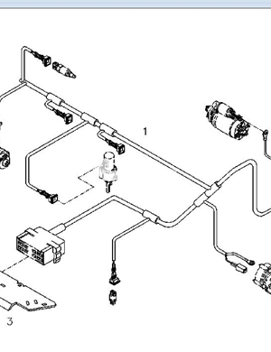 BOMAG engine wiring harness part number 04199957