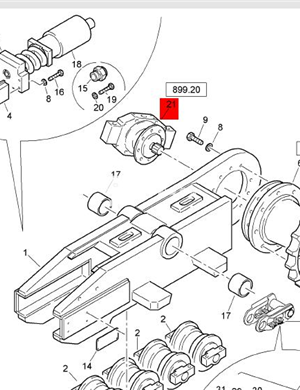 BOMAG walking motor part number 31166213 