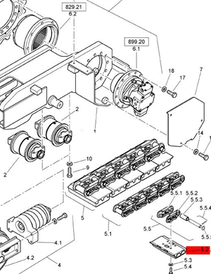 BOMAG track shoe assembly part number 83630103