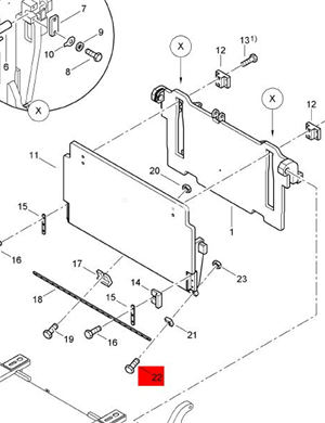 BOMAG rear tailgate scraper part number 83640593 